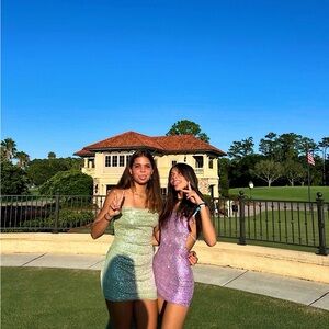 purple lucy in the sky hoco dress!